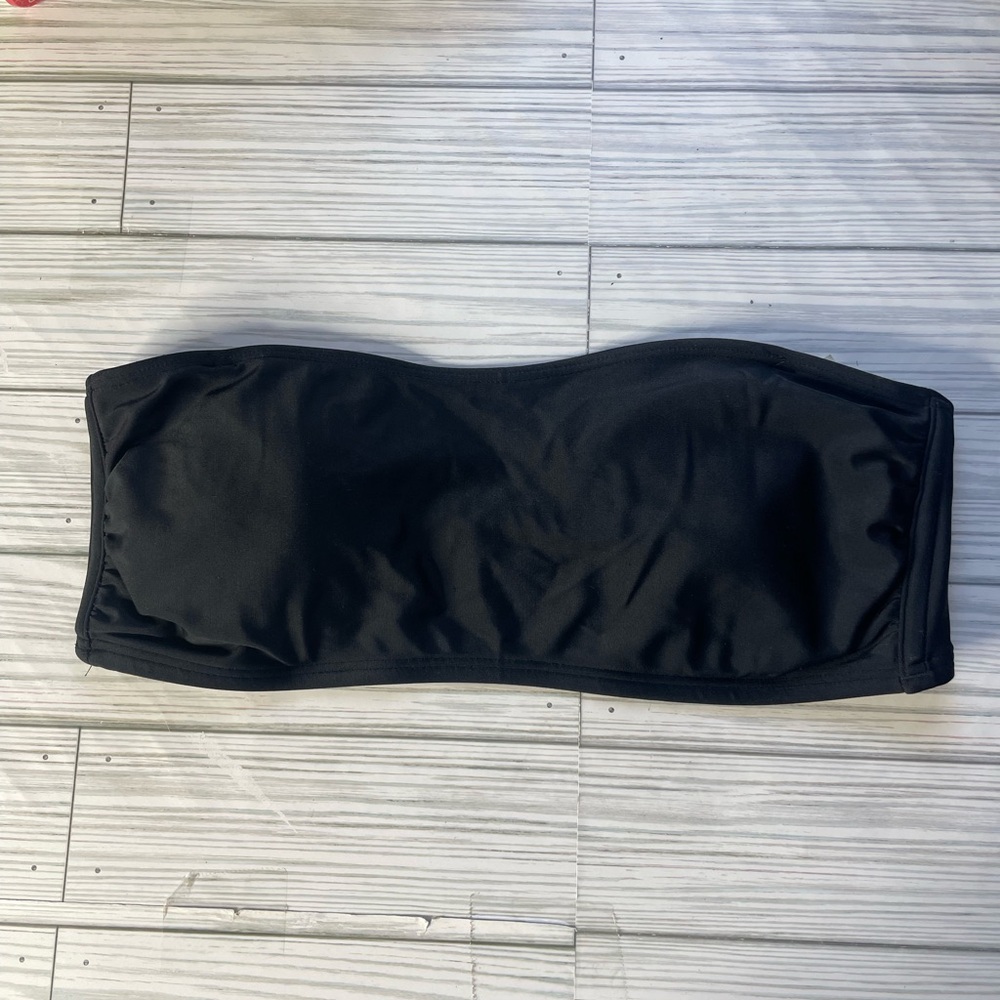 Hollister co. Black Strapless Criss Cross Bandeau Top size medium